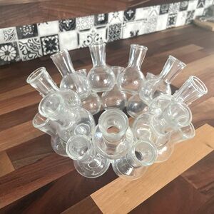 Vintage Glass Cluster Bud Propagation Flower Vase